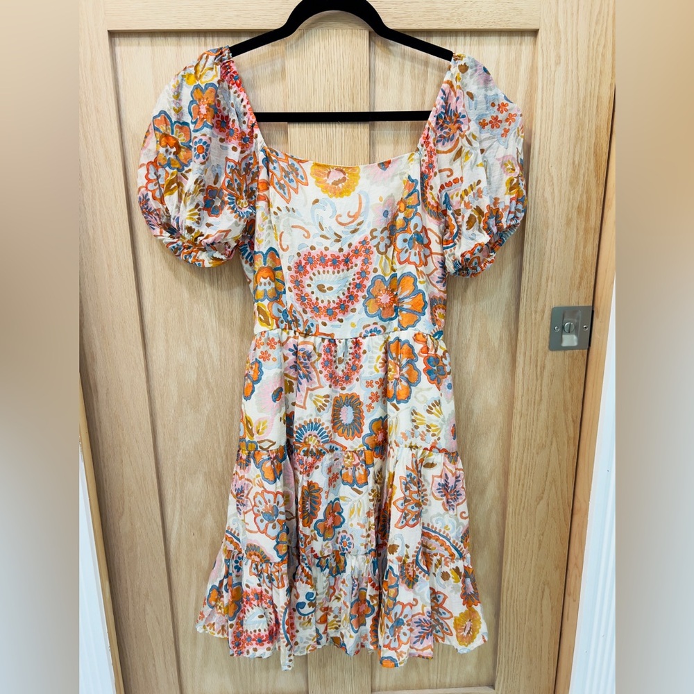 1. STATE Anthropologie Multicolor Floral Midi Dress